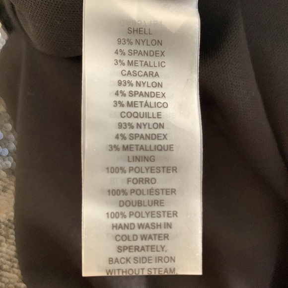 Vince Camuto Black Evening Dress with Gold and Silver Sparkle size 8 - Picture 10 of 10